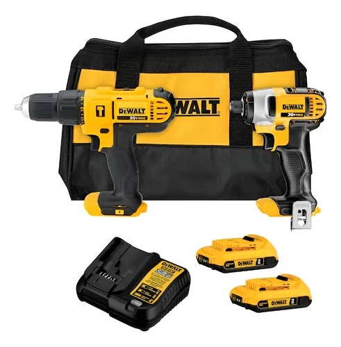 Kit Taladro Rotomartillo Inalambrico 1/2 20 Max Dewalt Amarillo 20v