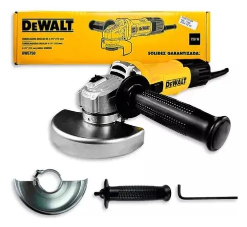 Mini Esmeriladora Angular 412'' 750w Dewalt Dwe750-b3 Amarillo 0